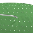 thumbnail image 3 of Green Pouf Cover with Zipper, 50s 60s Style Retro Vintage Inspired Simple Design with Little Polka Dots Image, Soft Decorative Fabric Unstuffed Case, 30" W X 17.3" L, Green and White, by Ambesonne, 3 of 5