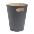 thumbnail image 1 of Umbra Woodrow Trash Can 2-Gallon (7.5 L) Capacity,Natural/Charcoal, 1 of 9