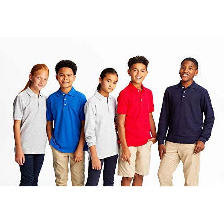 French Toast Boys School Uniform Long Sleeve Pique Polo photo 3