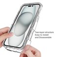 thumbnail image 5 of Decase Clear Case for iPhone 16, Built-in Screen Protector,Thin Slim Crystal Bilayer Bumper Shockproof Protective Case Cover for iPhone 16,Clear, 5 of 5
