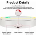 thumbnail image 2 of ComXim Rotating Display Stand Easy to Switch Direction, Adjustable Speed, Used for Product Display, Jewelry, Shoes Shooting and Display (4.53inch/White/(3PCS per pack)), 2 of 6