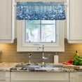 thumbnail image 2 of Coolnut Beautiful Christmas Snowflakes Curtain Valance for Windows, Rod Pocket Valance Window Treatments 1 Panel Short Curtains for Kitchen Windows Bathroom Bedroom 54 x 18 inch Home Decor, 2 of 6