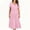 Pink, variant on Women's Summer Plaid Maxi Dresses Casual Floral Short Sleeve V Neck Boho Beach Vacation Swing Dress with Pockets Wine XL(XL)