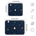 thumbnail image 4 of Yayeee Dish Drying Mat for Kitchen Counter 16"x18" Microfiber Absorbent Pad, Christmas Whimsy, 4 of 7