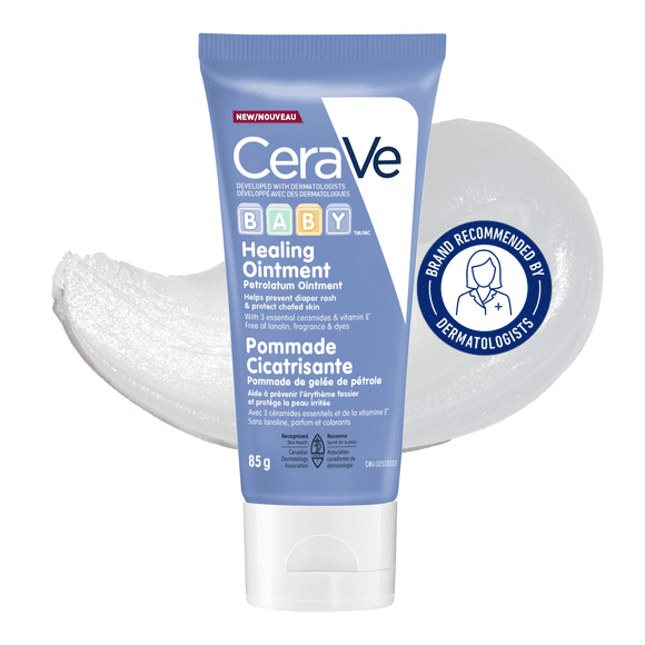 CeraVe Onguent Réparateur pour Bébé, Onguent contre Érythème Fessier avec Céramides et Vitamine E, 85 g