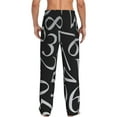 thumbnail image 2 of Bixox Men's Numbers Patterned Pajama Pants with Pockets Lounge Clothes for Home, 2 of 5