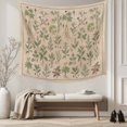 thumbnail image 5 of Vintage Botanical Large Tapestry for Bedroom Wall Hanging Tapestry,Country Herbs Leaves Plants Flowers Brown Ceiling Backdrop Tapestries Poster Blanket Wall Decor for Living Room 86" x 104", 5 of 8