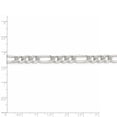 thumbnail image 4 of Primal Silver Sterling Silver 7mm Pave Flat Figaro Chain Bracelet, 4 of 6