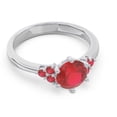 thumbnail image 3 of 2.15 Ct Latest Round Cut Red Ruby Gemstone Bridal Ring for Ladies Solid 18K White Gold Size 3.5 by Diamond-Capitals, 3 of 7
