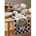 thumbnail image 4 of Table Runner 72 Inches Long for Dining Room Thanksgiving Pumpkin Farm Truck Washable Burlap Linen Tabletop Collection for Party Dinner Holidays Fall Harvest Sweet Farm, 4 of 7