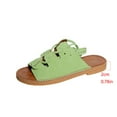 thumbnail image 6 of Viluyesy Womens Gladiator Sandals, Strappy Open Toe Solid Color Summer Fashion Beach Flat Shoes Green 7.5, 6 of 9