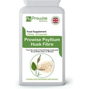 Psyllium Husks 1500mg x 90 Capsules - Natural Dietary Fibre for Colon Cleansing & Bowel Health - UK Manufactured | GMP Standards by Prowise Healthcare