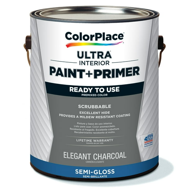 ColorPlace ULTRA Interior Paint &amp; Primer, Elegant Charcoal