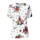 thumbnail image 4 of Gibobby Camisa Elegante Para Mujer Blusa de manga corta con cuello redondo y botones estampados de lunares florales a la informal para mujer（Blanco， XL), 4 of 5
