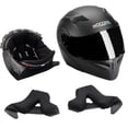 thumbnail image 3 of Casco Integral Abatible para Motocicleta MOCOERL Mate Negro Certificado Dot Doble Visera para Hombre, 3 of 9