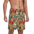 thumbnail image 2 of Balery Funny Owl Bird Pantalones cortos de pijama de punto de algodón para hombre con cinturilla y bolsillos-XX-Large, 2 of 6
