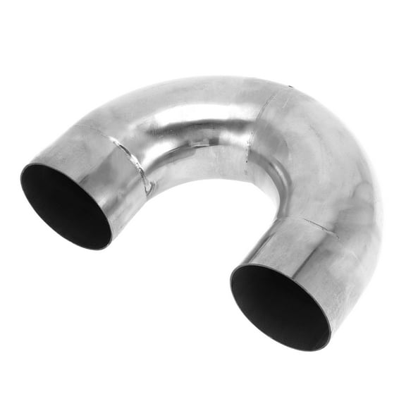 180 Degree Mandrel Exhaust Tube Car Exhaust Pipe Mandrel Bend DIY Custom Tubing Pipe 2" OD 3.94" Leg Length T304 Stainless Steel Silver Tone