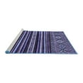 thumbnail image 2 of Ahgly Company Machine Washable Indoor Rectangle Abstract Blue Modern Area Rugs, 2' x 5', 2 of 4