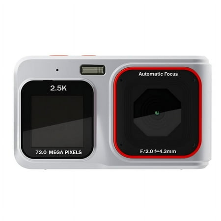Kids Mini Digital Camera 2.5K HD 72MP Dual Screen High-Definition Pixel Camera 16X Zoom Monocular Cameras with MP3 C