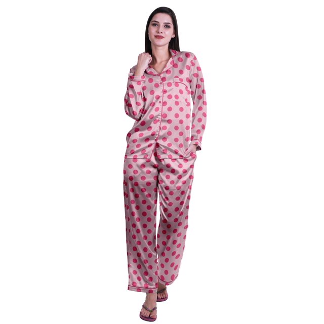 Moomaya Shorts de Pyjama avec Poches pour Femmes Pyjama Imprimé Chemise de Nuit