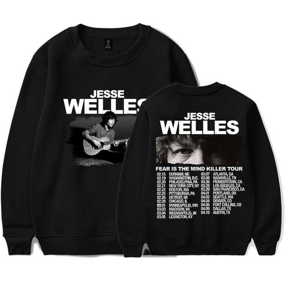 Jesse Welles Fear Is The Mind Killer Tour Merch Long Sleeve Tee Unisex Fashion Crewneck Sweatshirts