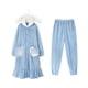 thumbnail image 1 of Camisón de forro polar coral con capucha de Sullivan de invierno, pijama grande con fresas para perro Gui, ropa de hogar gruesa con ojos grandes, 1 of 5