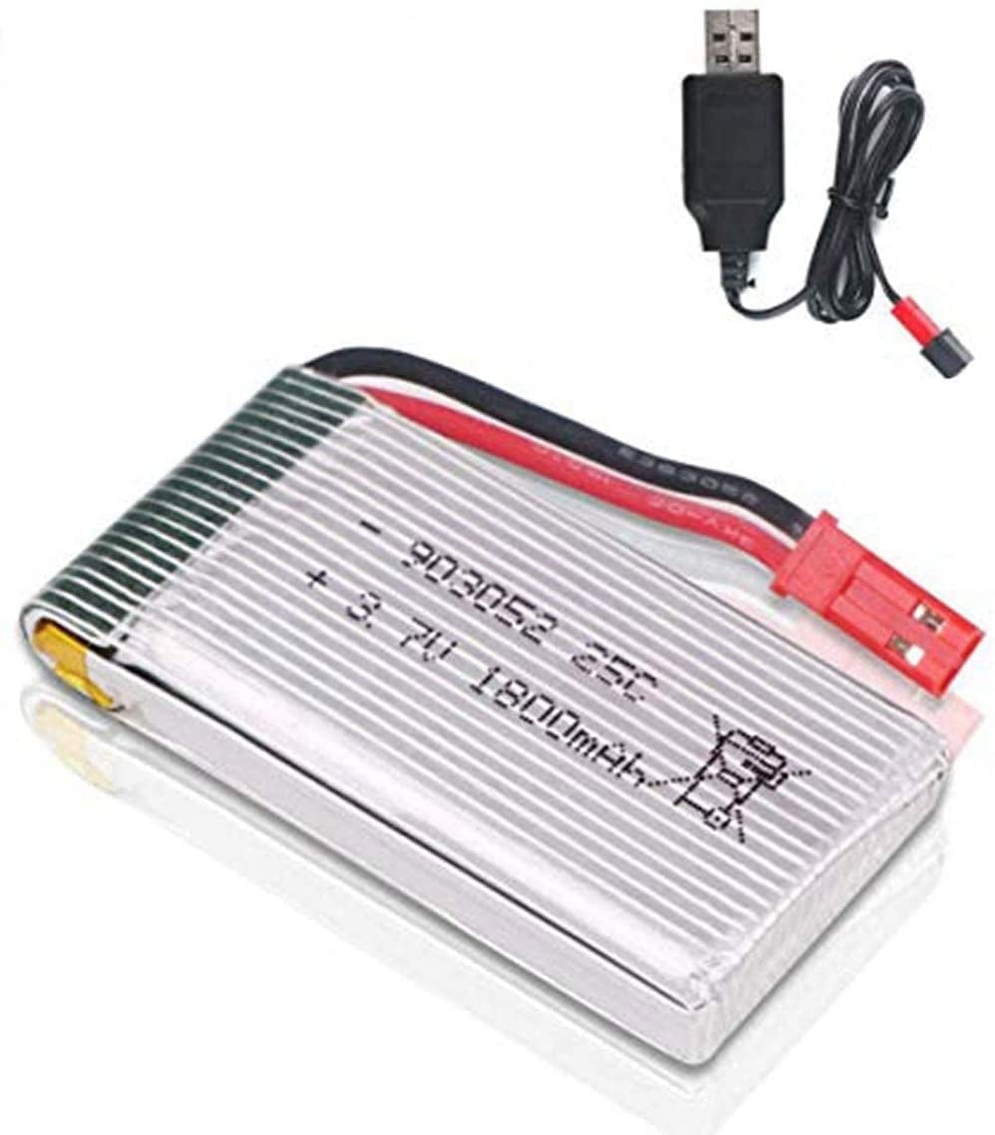 3.7V 1800mah Lipo Battery 25C XH2.54 Plug & USB Charger For RC - Foto 4