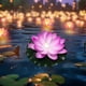 thumbnail image 2 of Lámpara de loto flotante con sensor de agua para piscina, lámpara de loto flotante con sensor de agua, lámpara de piscina solar flotante LED, linterna de río con bendición para el Festival de Diwali, 2 of 6