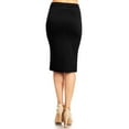 thumbnail image 3 of Women's Stretch Comfy Office Work Wear Solid Pencil Skirt, 3 of 4