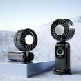 thumbnail image 1 of Fan Handheld Portable Handheld Turbo Fan Mini Handheld Fan Portable Fan for Travel Small Fan Handheld Fan Digital Refrigeration Ice Turbine High Speed Handheld Fan Desktop Neck Folding Fan, 1 of 9