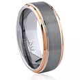 thumbnail image 1 of Satin Finish Silver Center And Polished Inside With Rose Gold Edges Ring, 1 of 2