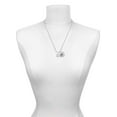 thumbnail image 3 of Delight Jewelry Stainless Steel Police Badge Blank - Silvertone Script Initial Disc - Q - Charm Necklace, 20"+3", 3 of 4
