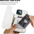 thumbnail image 4 of REQO Compatible with iPhone 12 Pro Max Wallet Case with Card Holder,PU Leather Kickstand Card Slots Case, Double Magnetic Clasp and Durable Shockproof Cover 6.7 Inch(White), 4 of 7