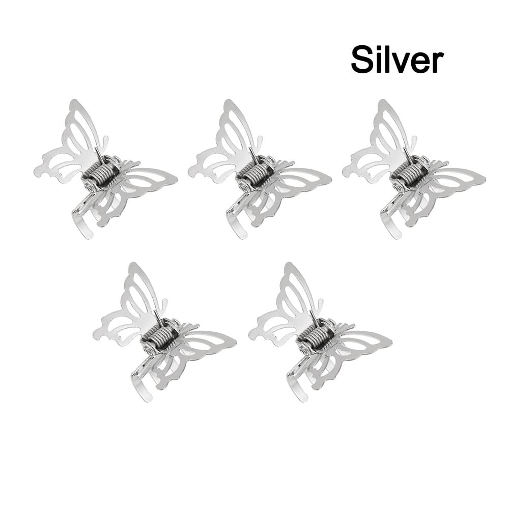 5Pcs/Pack Metal for Women Butterfly Hair Clip Fixed Hair Hair Clamps