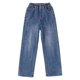thumbnail image 5 of 3-9Y Spring Children's Jeans Simple Solid Color Loose Girls Straight Pants Childrens Denim Trousers Kid's Outwear Pants, 5 of 6