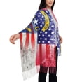 thumbnail image 2 of Women North Carolina Flag Painted Scarf Large Shawls For Travel Office, 2 of 6