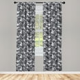 thumbnail image 3 of Ambesonne Camouflage Curtains, Grey Color Shades, Pair of 28"x95", Grey Coconut, 3 of 5