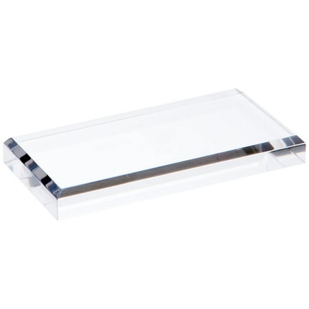 Plymor Clear Acrylic Rectangular Beveled Display Base, 4