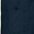 thumbnail image 4 of Men's Guayabera Shirts Summer Fashion Clothes for Male Casual Short Sleeve Blouse with 4 Pockets Button Down Shirts Turn Down Collared Solid Color Embroidered Eyelet Tops Lapel Neck Navy XL, 4 of 6