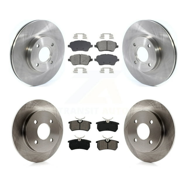 Transit Auto Front Rear Disc Brake Rotors and Semi-Metallic Pads Kit for Car 2014-2019 Ford Fiesta ST K8S-103872