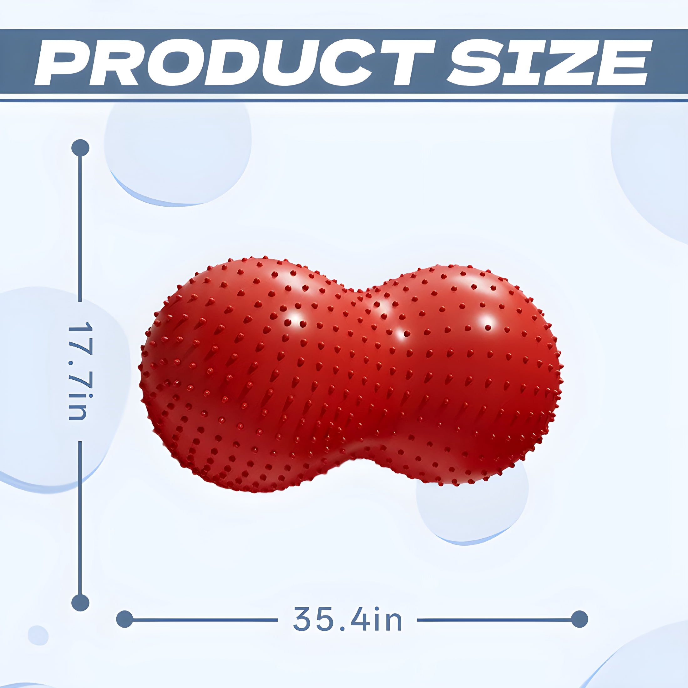 BESTSKY 2026 New Exercise Ball,35.4"*17.7"*17.7" Peanut Ball,Anti-Slip Workout Ball,Red for Yoga, Pilates, Home Workouts, Physical Therapy, Balance Exercises, Core Strengthening