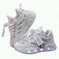 thumbnail image 3 of Xudanell Toddler Sneakers Light Luminous Shoes Slip on Baby Boy Shoes for Athletic Little Kid Platform Boys Sneakers, 3 of 9