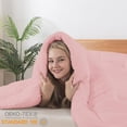 thumbnail image 5 of FLUFFAURORA Pink All-Season Down Alternative Comforter, Box Stitched Down Alternative comforter for all age groups，King size，102×90inch, 5 of 6