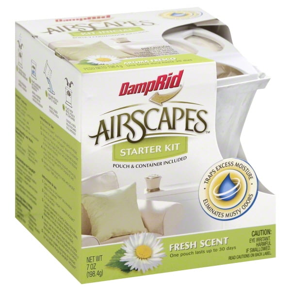 6 NEW DAMPRID AIRSCAPES FRESH SCENT REFILL POUCHES FOR AIRSCAPES CONTAINERS 