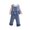 Pink, variant on Toddler Girls Long Sleeve Lace Collar Top and Denim Vest with Button Front and Bow Detail Plus Elastic Waist Denim Pants Set