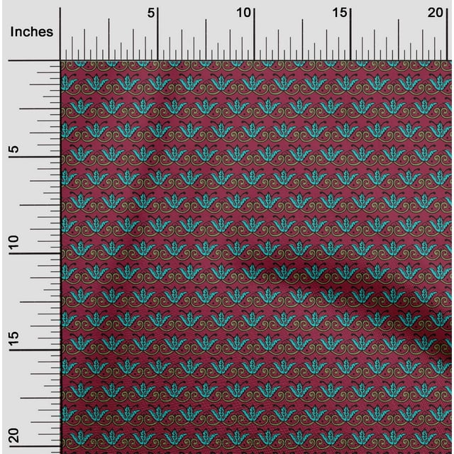 oneOone Cotton Silk Fabric Dot|Swirl & Floral Block Decor Fabric Printed BTY 42 Inch Wide
