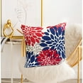thumbnail image 5 of Decorative Throw Pillow Covers Set of 2 Red Blue Pillow Covers 16x16 inch Throw Pillows Square Pillow Case,Farmhouse Outdoor Modern Floral Pillow Covers for Couch Sofa Living Room, 5 of 7
