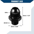 thumbnail image 5 of Unique Bargains 1 Set Fuel Fitting Fuel Line Male Flare Adapter for Car Metric M14x1.5 to 8AN Male Flare Adapter Black, 5 of 6