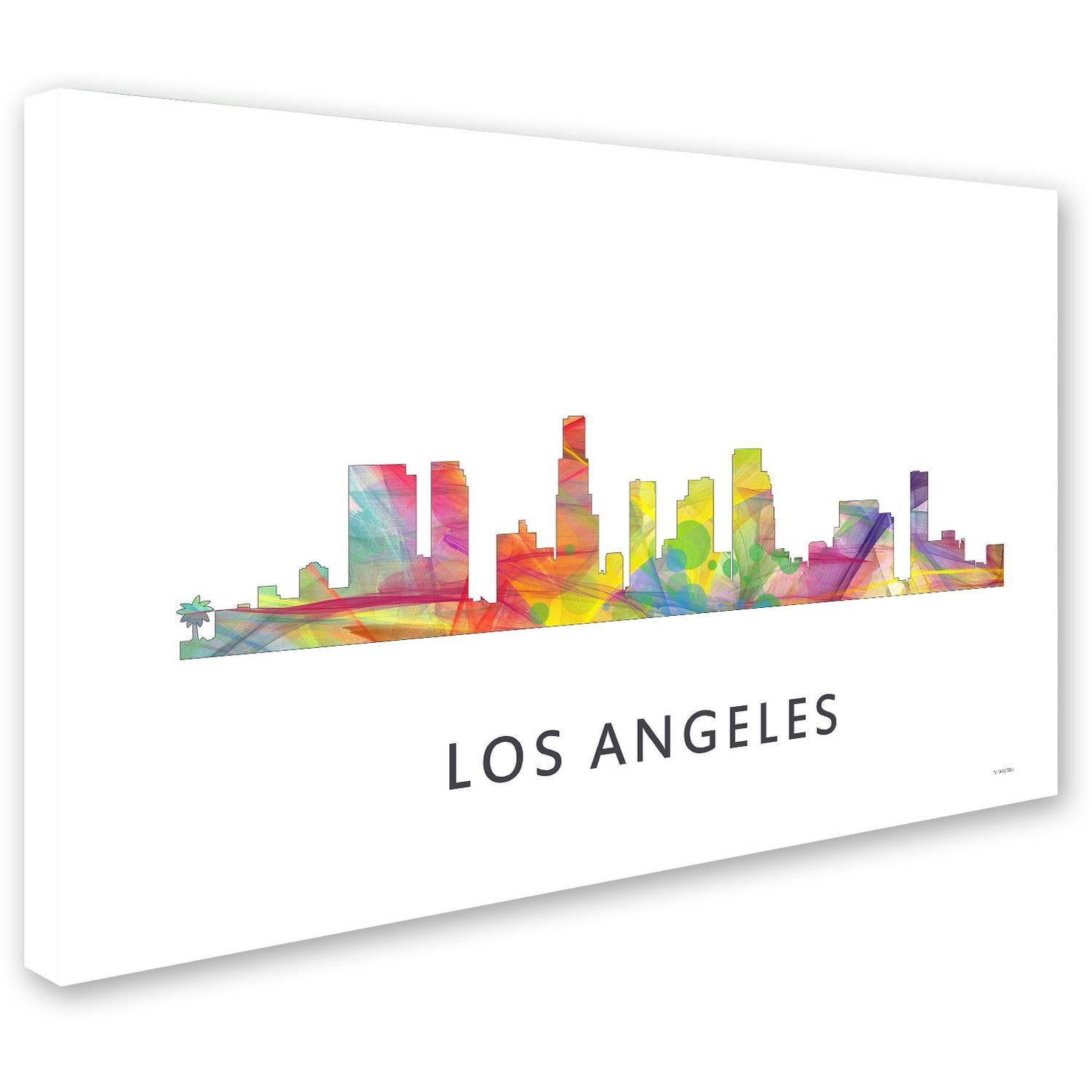 Trademark Fine Art 'Los Angeles California Skyline WB-1' Canvas Art by Marlene Watson