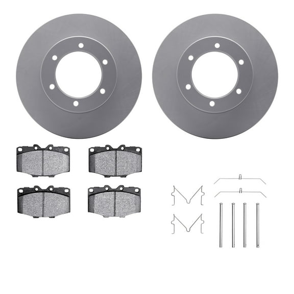 Dynamic Friction Company Front Geospec Brake Rotors with 5000 Advanced Brake Pads includes Hardware 4512-76157